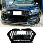 For Audi A3 S3 8V Gloss Black RS3 Style Honeycomb Mesh Front Grill Grille 14-16