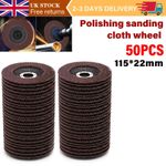 50x FLAP GRINDING SANDING DISCS 115mm 4.5" 40 60 80 120 GRIT ANGLE WHEEL