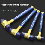Double Head Rubber Hammer Face Soft Touch Black Plastic Coated Grip DIY Tool