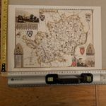 Vintage County Map of Hertfordshire by Thomas Moule circa 1830