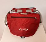 mont-bell Waist Pack Hip Bag Zip Closure for Hiking Red/Grey