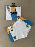 Rare White Crisp Nylon Satin Rugby League / Gym / Workout Shorts 34/36W