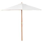 Samuel Alexander 2.7m Outdoor Wooden Garden Parasol Sun Shade with Bag in Cream