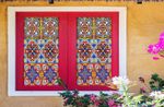 3D Block Pattern B609 Window Film Print Sticker Cling Stained Glass UV Block Sin