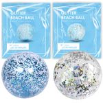 Glitter Inflatable Beach Ball Swimming Pool Kids Indoor Outdoor Toy (1 Supplied)