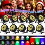 10PCS UKING 200W DMX RGBW 18 LED Par Stage Lights DJ Party Disco Show Lighting