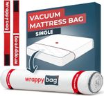 Wrappybag – Mattress Vacuum Bag Single Size – Complete Kit with Reusable Waterpr