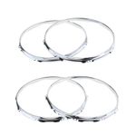 2pcs 14-Inch cast Hoop, 8/10-Lug Snare Drum Plating Hoop
