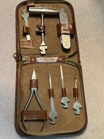 Vintage Crosston Solingen Germany Eyeglass Repair Tool Kit Leather Case