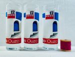 x3 Vintage Greek Ouzo Liqueur Mixer Glasses. Collectable Item