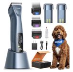 oneisall Professional Dog Clippers Dual Battery Cordless A5 Blade Low Noise UK