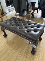 Chesterfield Leather Footstool