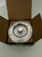 Push Type Kitchen Sink Basin Waste Strainer Basket Plug Brushed Silver