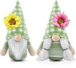 Set of 2 Spring Gonks Decoration Easter Flower Gnome Handmade Summer Decor for H