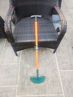 Manual Lawn Edger Ergonomic Grip Steel Blade 25cm Orange/Green Handle 90cm
