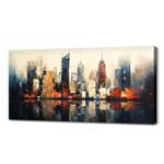 New York Cityscape Skyline Landmarks Modern Canvas Print Picture Wall Art