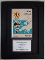 1967 European Cup Final Celtic A4 Photo Display Programme Cover Lisbon Lions