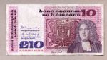 Bank Of Ireland £10 Punt Note Jonathan Swift. Year 08/12/1980. No JCC 614061