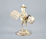 VINTAGE STERLING SILVER HONG KONG CHINAMAN FISHERMAN FIGURE 5cm 10g