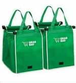 2PCS Foldable Cart Trolley Bags Supermarket Shopping Storage Bags Reusable Eco