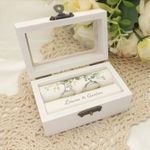 Personalized Custom Wedding Ring Box Names & Date Ring Bearer Box Engagement Box