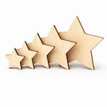 Plywood Wooden Star 1–49 cm – Laser-Cut Christmas Ornament & Craft Supply