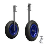 Boat Transom Wheels Launching Wheels Dinghy Foldable Stainless Steel black/blue