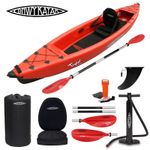 CONWY KAYAK Tegid Drop Stitch Inflatable Kayak Sit on Top Single Person Canoe