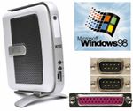 Mini- Computer PC V90 1GHz with 2x RS-232 Serial LPT Parallel Windows 98 MS-DOS