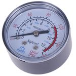 Bar Air Pressure Gauge 13mm 1/4 BSP Thread Double Scale For' Air Compressor