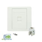 1 Port CAT6 RJ45 Network Faceplate Face Plate Single Gang Wall Socket