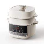 Electric Steamer Pot With Steaming Basket & Transparent Glass Lid DDZ-J25G2