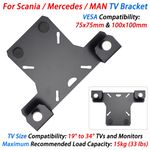 Truck TV Bracket for Scania Mercedes MAN TGX Trucks VESA 75x75 100x100 Mount