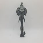 Vintage Brass Elephant Door Knocker Africa Mahout Rider 8 Inch Heavy