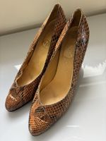 Vintage Snakeskin Court Shoes .