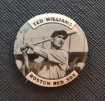 1950s PM10 Stadium Pin Ted Williams "No B on Cap"