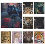 🔥Forest Leopard Close‑Up Shot Cubes Waterproof Fabric Shower Curtain Multi Size