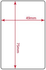 Avery Berkel compatible scale labels 49mm x 75mm  plain thermal x 20 rolls 500