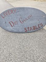 Vintage Horse Stables Sign Handpainted