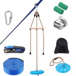 Uimoso 52 ft Zip Line Kit for Kids Adults with Trolley Supports Up to 500 lbs