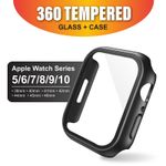 Apple Watch tempered glass case/Protector for Series 10,9,8,7,6,5,4,SE,(38-46mm)