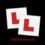2 X UK Legal Self Adhesive Stick On L Plates Vinyl Weatherproof Learner Driver