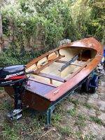 Enterprise Day Boat With 5hp Mercury Outboard with road trailer and trolley