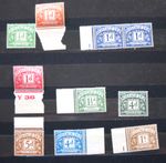 GB 1937-38 Wmk G VI R  Postage Due Set 9 Stamps  MINT with Gum