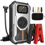 Car Booster Jump Starter with 150PSI Air Compressor 7.0L Gas,6.0L Diesel, 6000A