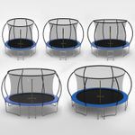 GALACTICA Trampoline 6FT 8FT 10FT 12FT 14FT Kids Enclosure W/ Safety Net Ladder