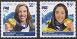 Australia 2010 Winter Olympics Gold Medals set  SG 3353 - 3354  unmounted mint