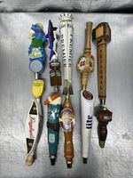 Lot Of 10 Used Beer Tap Handles Corona Dogfish Hala Kahiki Miller Leinenkugel’s