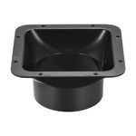 Black Duct Connector Square Flange Plastic Air Outlet Inlet Adaptor