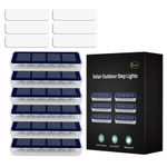 4 Pcs Solar Deck Lights LED Outdoor Lighting Garden Step Waterproof for Stairs P